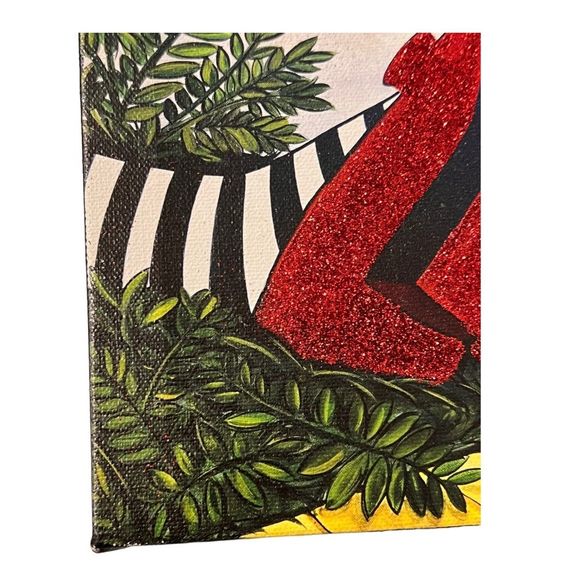 DOROTHY’S RUBY SLIPPERS WIZARD OF OZ SIGNED EMBELLISHED GICLEE ON CANVAS 6”x6” - Picture 3 of 15